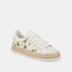 AZALIA SNEAKERS WHITE FLORAL RAFFIA(Azalia Sneakers White Floral Raffia) -Dolce Vita DOLCEVITA SNEAKER AZALIA WHITEFLORALRAFFIA 01