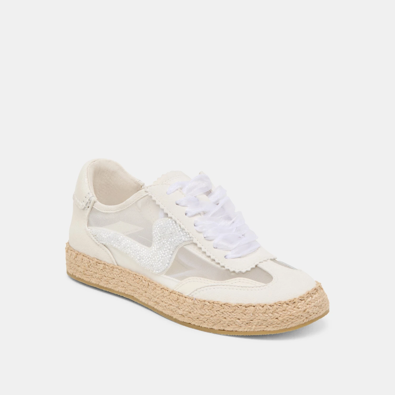 NOTICE ESPADRILLE BEAD SNEAKERS WHITE MESH(Notice Espadrille Bead Sneakers White Mesh) 3 NOTICE ESPADRILLE BEAD SNEAKERS WHITE MESH(Notice Espadrille Bead Sneakers White Mesh) - Image 3