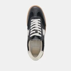 NOTICE STITCH SNEAKERS ONYX CALF HAIR(Notice Stitch Sneakers Onyx Calf Hair) -Dolce Vita DOLCEVITA SNEAKER NOTICESTITCH ONYXCALFHAIR 06