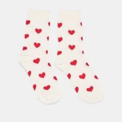 HEARTS CREW SOCKS WHITE RED(Hearts Crew Socks White Red) -Dolce Vita DOLCEVITA SOCKS HOISERY 1 55e3ce41 20cf 4dc8 a0cd 1c035edbd48a