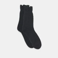 POINTELLE SOCKS BLACK(Pointelle Socks Black)