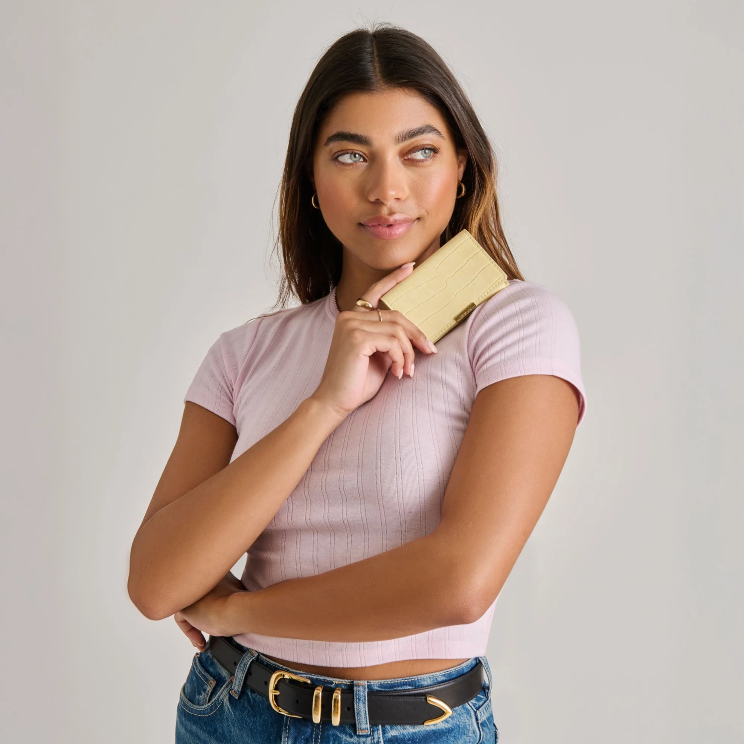 MINI-ME WALLET BUTTER YELLOW CROCO STELLA(Mini Me Wallet Butter Yellow Croco Stella) 4 MINI-ME WALLET BUTTER YELLOW CROCO STELLA(Mini Me Wallet Butter Yellow Croco Stella) - Image 4