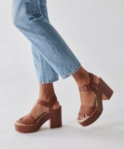 ELLY HEELS DK BROWN LEATHER - Re:vita(Elly Heels Dk Brown Leather Resale) -Dolce Vita ELLY DK BROWN LEATHER 1