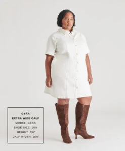 GYRA EXTRA WIDE CALF BOOTS DK BROWN SUEDE(Gyra Extra Wide Calf Boots Dk Brown Suede) -Dolce Vita GESS GYRA XWC