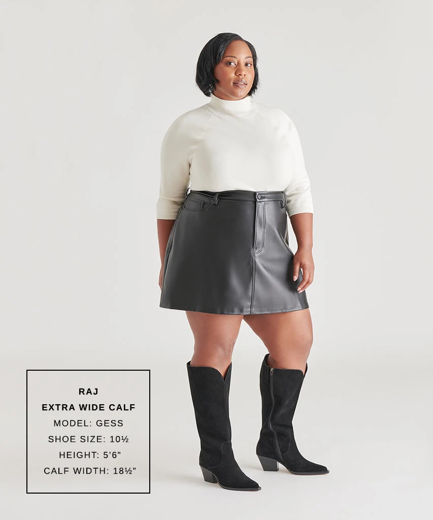 RAJ EXTRA WIDE CALF BOOTS ONYX SUEDE(Raj Extra Wide Calf Boots Onyx Suede) 4 RAJ EXTRA WIDE CALF BOOTS ONYX SUEDE(Raj Extra Wide Calf Boots Onyx Suede) - Image 4