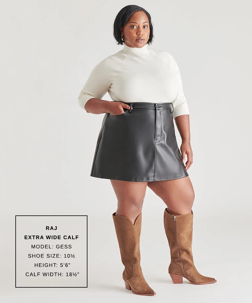 RAJ EXTRA WIDE CALF BOOTS BROWN SUEDE(Raj Extra Wide Calf Boots Brown Suede) 5 RAJ EXTRA WIDE CALF BOOTS BROWN SUEDE(Raj Extra Wide Calf Boots Brown Suede) - Image 5