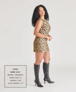 Dolce Vita GYRA WIDE CALF BOOTS BLACK LEATHER(Gyra Wide Calf Boots Black Leather) -Dolce Vita KENNEDY GYRA WC