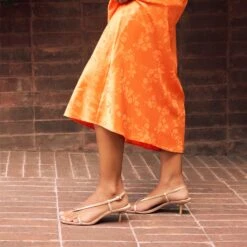 LAURY HEELS CHAMPAGNE EMBOSSED LEATHER(Laury Heels Champagne Embossed Leather) -Dolce Vita LAURYCHAMPAGNE