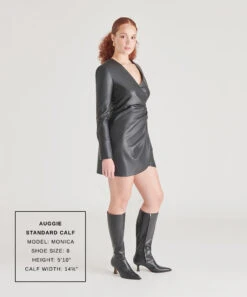 Dolce Vita AUGGIE BOOTS BLACK LEATHER(Auggie Boots Black Leather) -Dolce Vita MONICA AUGGIE STANDARD