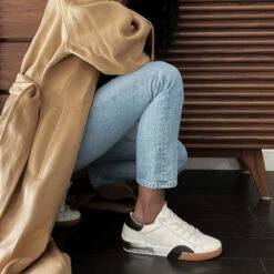 ZINA SNEAKERS WHITE BLACK LEATHER(Zina Sneakers White Black Leather) -Dolce Vita Zina Black White