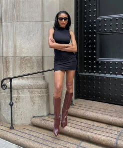 Dolce Vita AUGGIE BOOTS CHOCOLATE LEATHER(Auggie Boots Chocolate Leather) -Dolce Vita aug c2