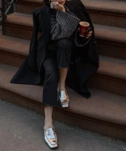 Dolce Vita BENY FLATS SILVER DISTRESSED LEATHER(Beny Flats Silver Distressed Leather) -Dolce Vita bennysilver2