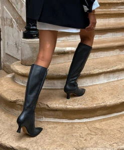 Dolce Vita AUGGIE BOOTS BLACK LEATHER(Auggie Boots Black Leather) -Dolce Vita gyra b