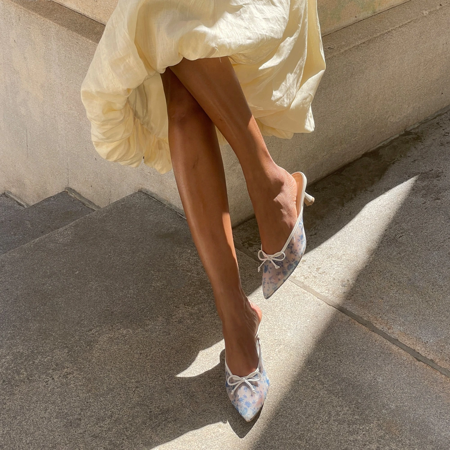 CLEO HEELS BLUE FLORAL MESH(Cleo Heels Blue Floral Mesh) 2 CLEO HEELS BLUE FLORAL MESH(Cleo Heels Blue Floral Mesh) - Image 2